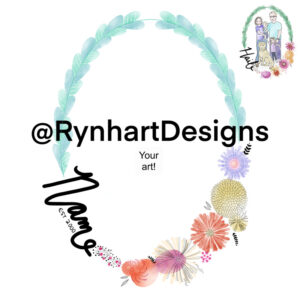 fun watercolor oval